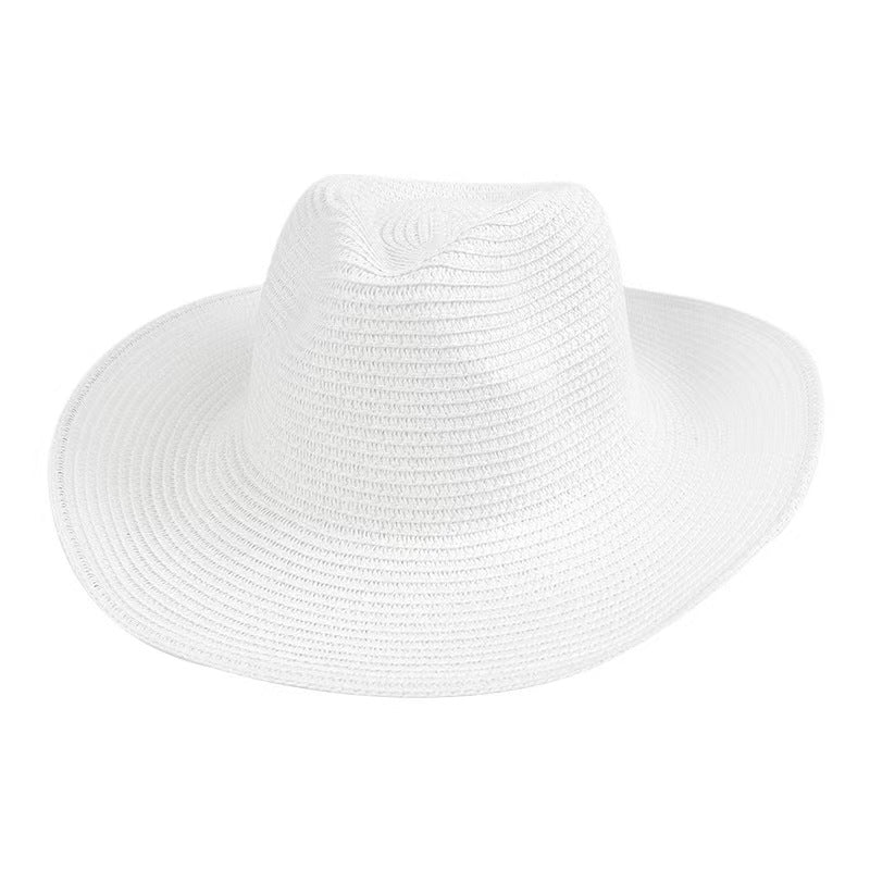 Elegant Wide Brim Straw Sun Hat